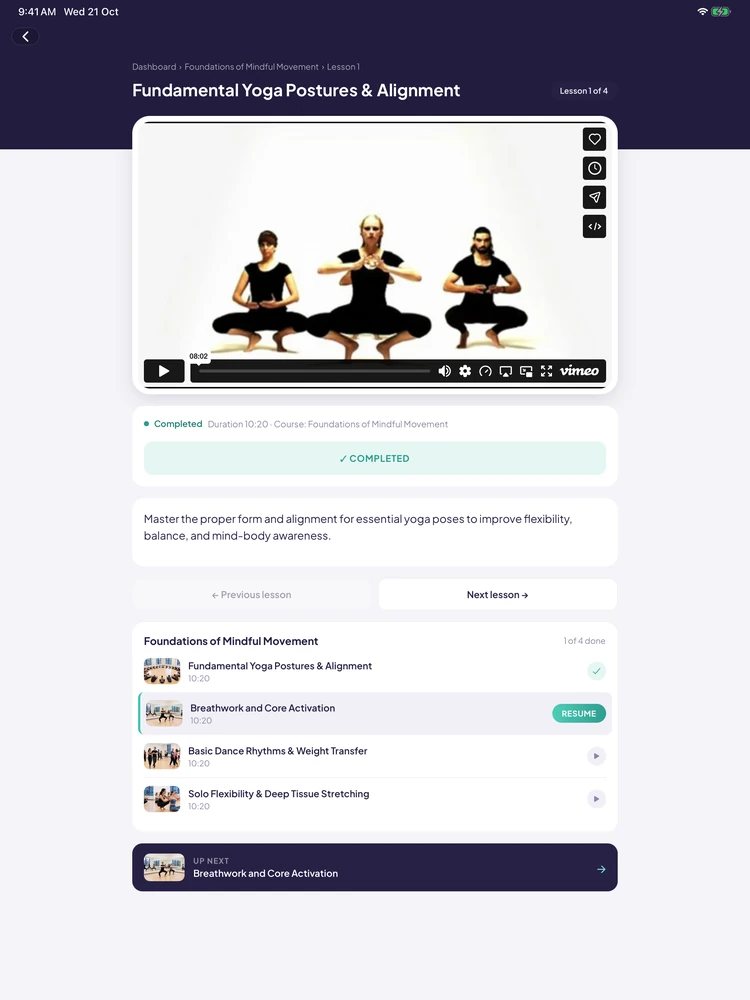 Spotlight Academy on iPad: Lesson
